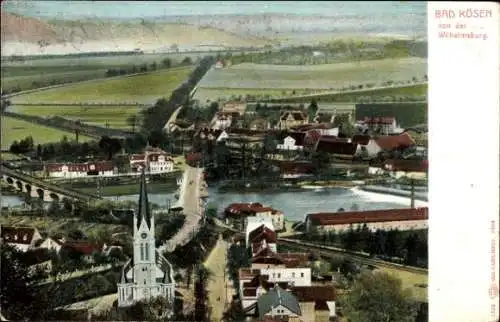 Ak Bad Kösen Naumburg an der Saale, Blick von der Wilhelmsburg