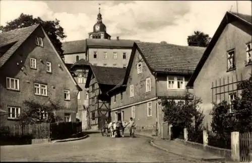 Ak Wernshausen Schmalkalden im Thüringer Wald, Rudolf Breitscheid Straße mit Blick zum Kirchberg