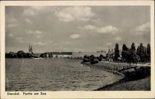 Ak Stendal in der Altmark, Seepartie