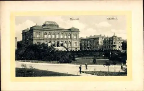 Ak Weimar Thüringen, Partie am Museum