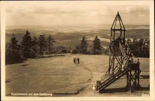 Ak Brotterode Trusetal Thüringen, Aussichtsturm auf dem Inselsberg