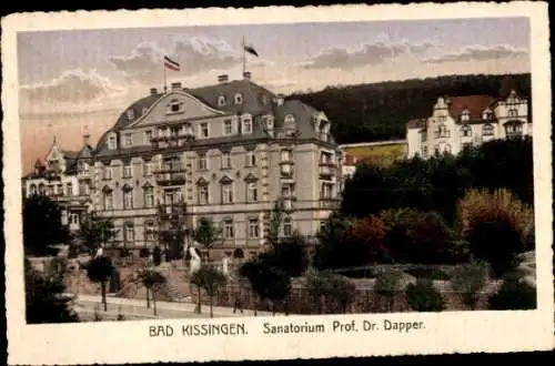 Ak Bad Kissingen Unterfranken Bayern, Sanatorium Prof. Dr. Dapper, s Gebäude, schöne Architektur