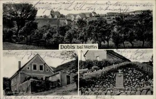 Ak Dobis Wettin-Löbejün Sachsen Anhalt, Landschaft, Häuser, Texte,  Ansicht