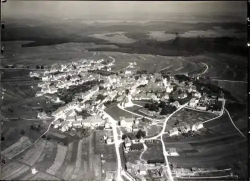 Ak Schorndorf in Württemberg, 黑白航拍照片，显示了德国小镇Schorndorf的鸟瞰图。