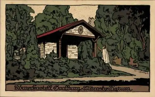 Steindruck Ak Bad Homburg v.d.H., Römerkastell Saalburg, Mitrasheiligtum