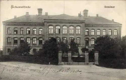 Ak Eckernförde in Schleswig Holstein, Seminar, Vorderansicht