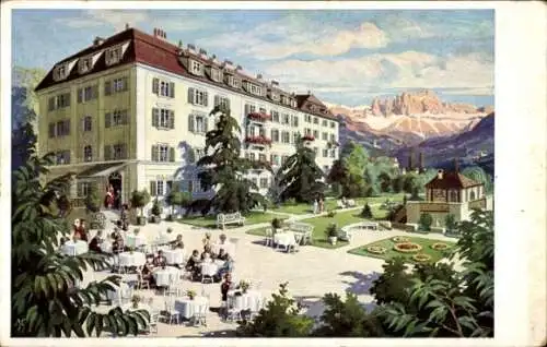 Künstler Ak Bozen Bolzano Südtirol, Hotel Luna-Mondschein