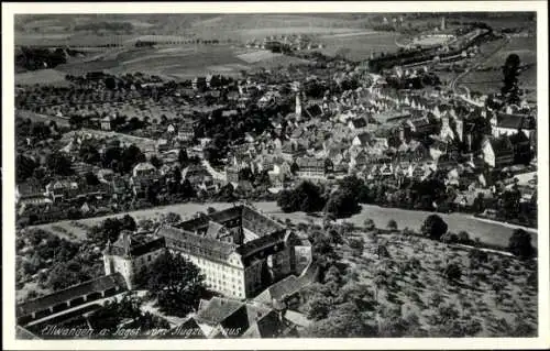 Ak Ellwangen an der Jagst Württemberg, Luftaufnahme