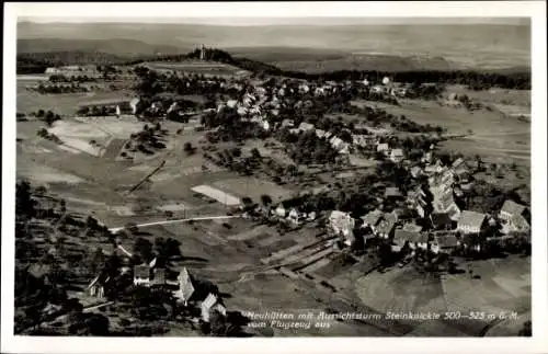 Ak Neuhütten im Spessart, Fliegeraufnahme, Aussichtsturm Steinknickle