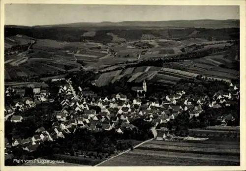 Ak Flein in Württemberg, Luftaufnahme von  Landschaft, Häuser, Kirche