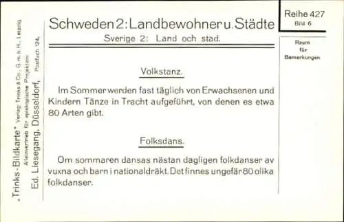 Ak Schweden, Volkstanz