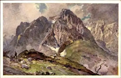 Künstler Ak Lipott, Ed., Kufstein in Tirol, Kaisergebirge, Stripfenjochhaus mit Totenkirchl