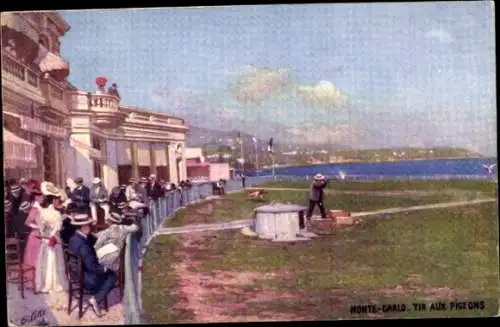 Ak Monte Carlo Monaco, Tir aux Pigeons, Taubenschießen