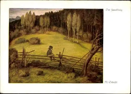 Künstler Ak Schiestl, Matthäus, Der Zaunkönig