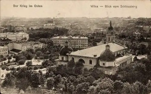 Ak Vilnius Wilna Litauen, Blick vom Schlossberg, Krieg im Osten
