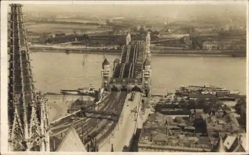 Foto Ak Köln am Rhein, neue Dombrücke