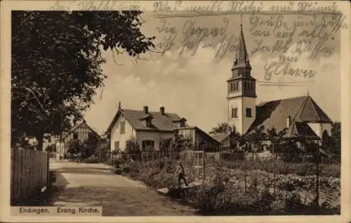Ak Endingen am Kaiserstuhl, Evangelische Kirche