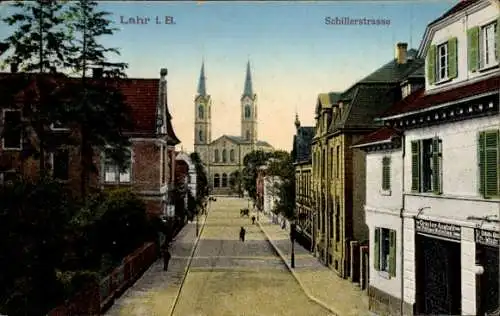 Ak Lahr im Schwarzwald Baden, Schillerstraße