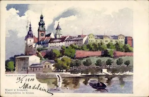 Künstler Ak Kraków Krakau Polen, Königsschloss