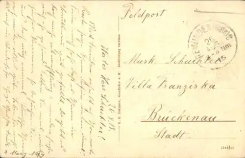 Ak Gemünden am Main Unterfranken, Teilansicht