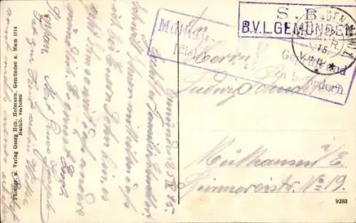 Ak Gemünden am Main Unterfranken, Teilansicht