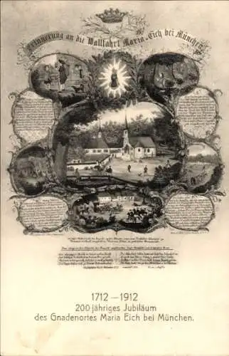 Ak Planegg Oberbayern, Wallfahrtskirche Maria Eich, 200jähriges Jubiläum
