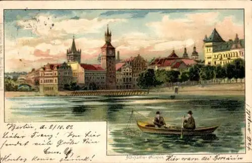 Litho Praha Prag Tschechien, Staromestske mlyny