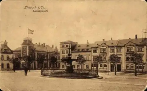 Ak Limbach in Sachsen, Ludwigsplatz