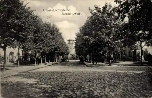 Ak Berlin Steglitz Groß Lichterfelde, Bahnhof West