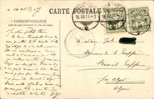 Ak Champéry, Bäuerinnen, Ziege