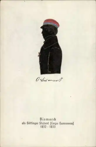 Ak Göttingen in Niedersachsen, Bismarck als Göttinger Student (Corps Hannovera) 1832-1833