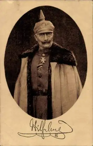 Ak Kaiser Wilhelm II., Porträt in Uniform