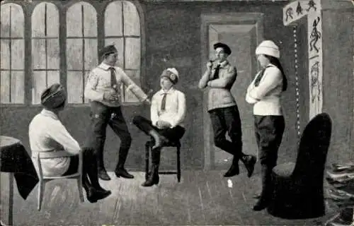 Studentika Ak Studenten bei einem Gespräch