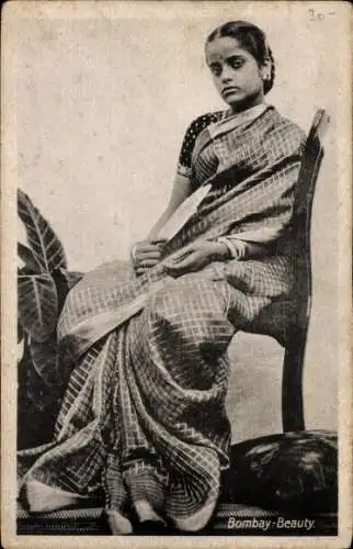 Ak Indien, junge Frau aus Bombay
