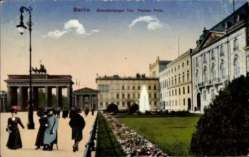 Ak Berlin Mitte, Brandenburger Tor, Pariser Platz