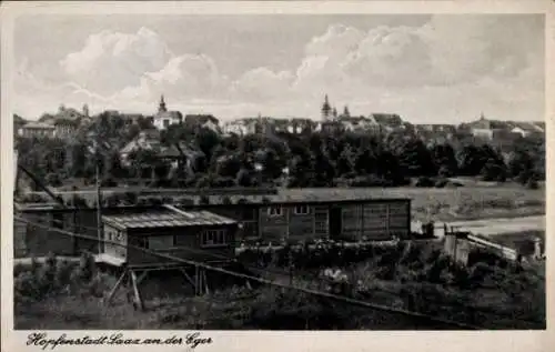 Ak Žatec Saaz Region Aussig, Gesamtansicht