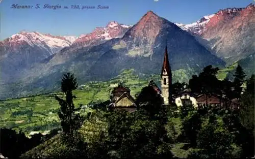 Ak Meran Merano Südtirol, Teilansicht
