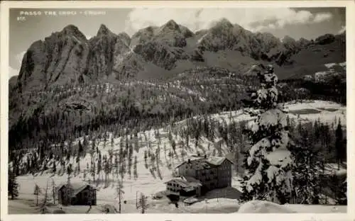 Foto Ak Cortina d'Ampezzo Veneto, Passo Tre Croci, Winter