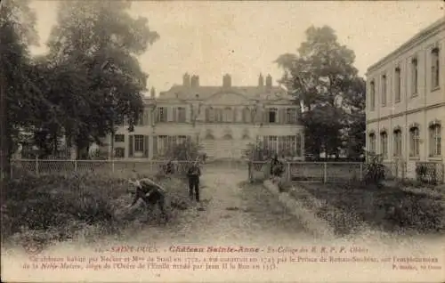 Ak Saint Ouen Seine Saint Denis, Chateau Sainte-Anne, Ex-College des R. R. P. P. Oblats