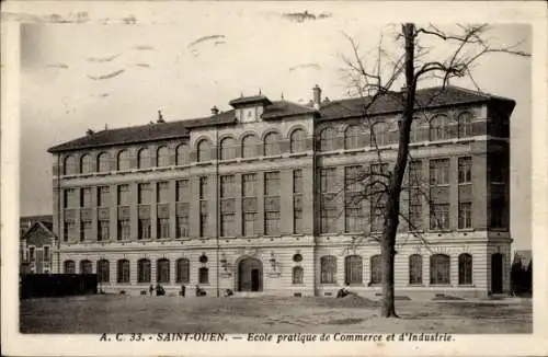 Ak Saint Ouen Seine Saint Denis, Ecole pratique de Commerce et d'Industrie