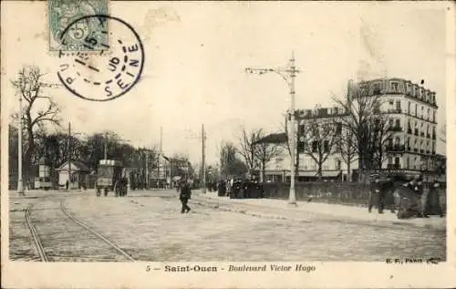 Ak Saint Ouen Seine Saint Denis, Boulevard Victor Hugo