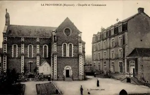 Ak La Providence Mayenne, Kapelle und Gemeinde