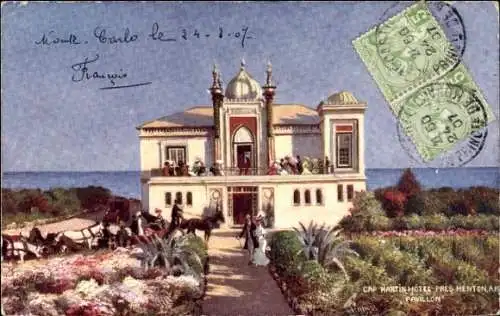 Künstler Ak Menton Alpes Maritimes, Cap Martin Hotel, Pavillon, Tuck 960 P 74