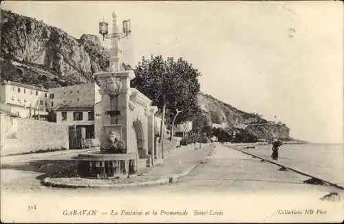 Ak Garavan Menton Alpes Maritimes, Promenade