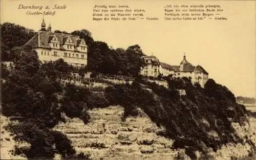Ak Dornburg Camburg Saale, Goethe Schloss