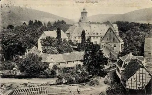 Ak Büdingen in Hessen, Schloss  grüne Umgebung,  Architektur