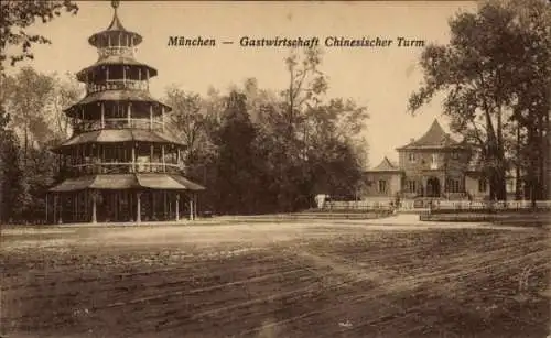 Ak München, Gastwirtschaft Chinesischer Turm