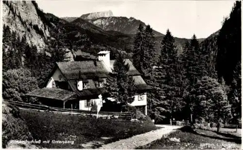 Ak Ramsau im Berchtesgadener Land Oberbayern, Wimbachschloss, Untersberg