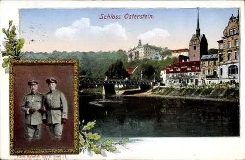 Ak Gera in Thüringen, Fürst Heinrich XXVIII., Erbprinz Heinrich XLV,  Reuß jüngerer Linie, Schloss