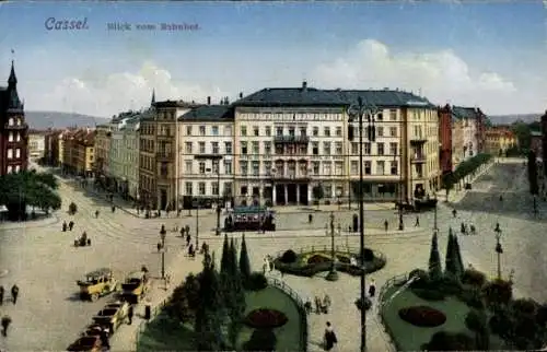 Ak Kassel in Hessen, Blick vom Bahnhof